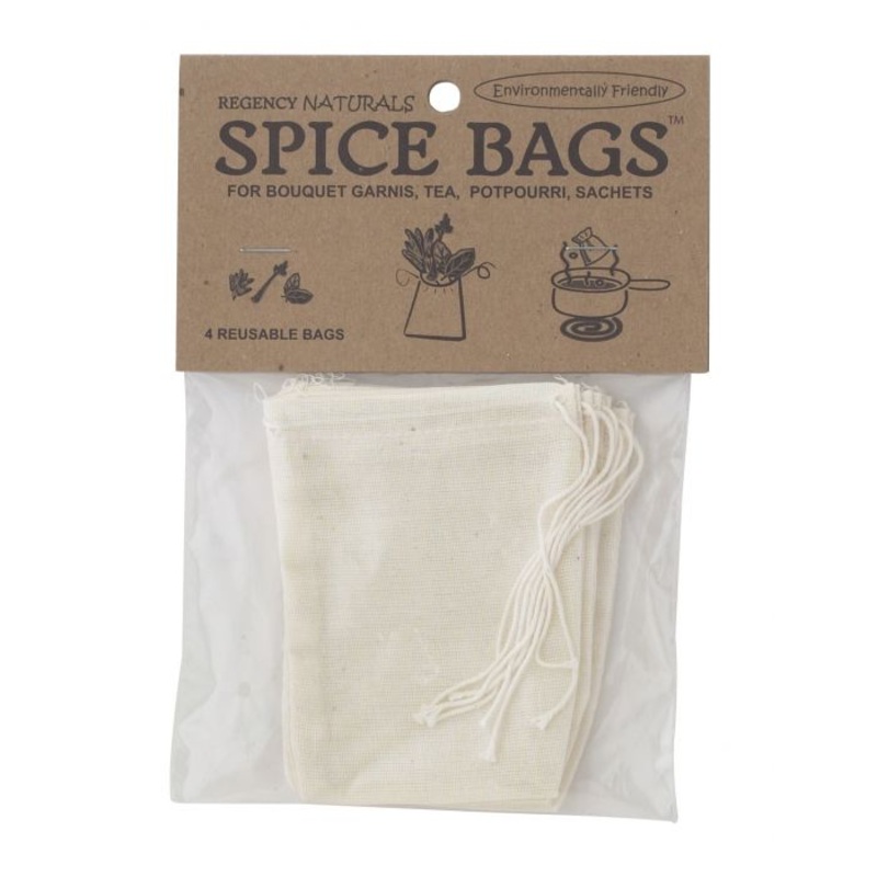 Regency Natural Cotton Spice Bags, Set of 4