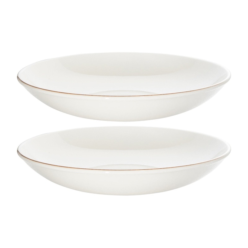 Retro dia.11″ h:2.5″ 57 oz. Round Decorated Porcelain Bowl (Set of 2)