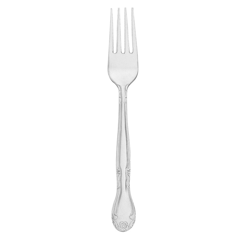 Walco 11905 Barclay 5 3/4″ 18/0 Stainless Steel Medium Weight Children’s Dinner Fork – 12/Pack