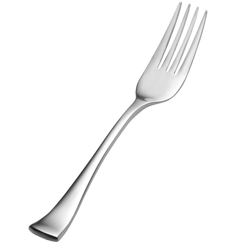 Bon Chef S3207 Aspen 6 3/4″ 18/10 Stainless Steel Extra Heavy Salad / Dessert Fork – 12/Pack