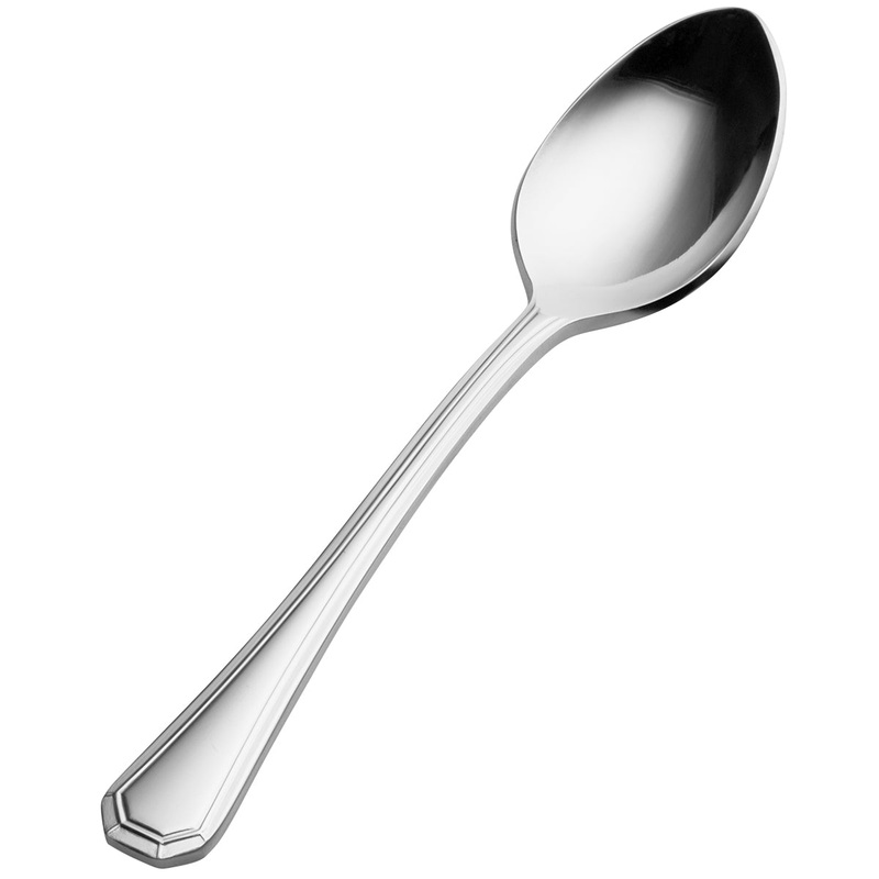 Bon Chef S500 Prism 5 13/16″ 18/10 Stainless Steel Extra Heavy Teaspoon – 12/Pack