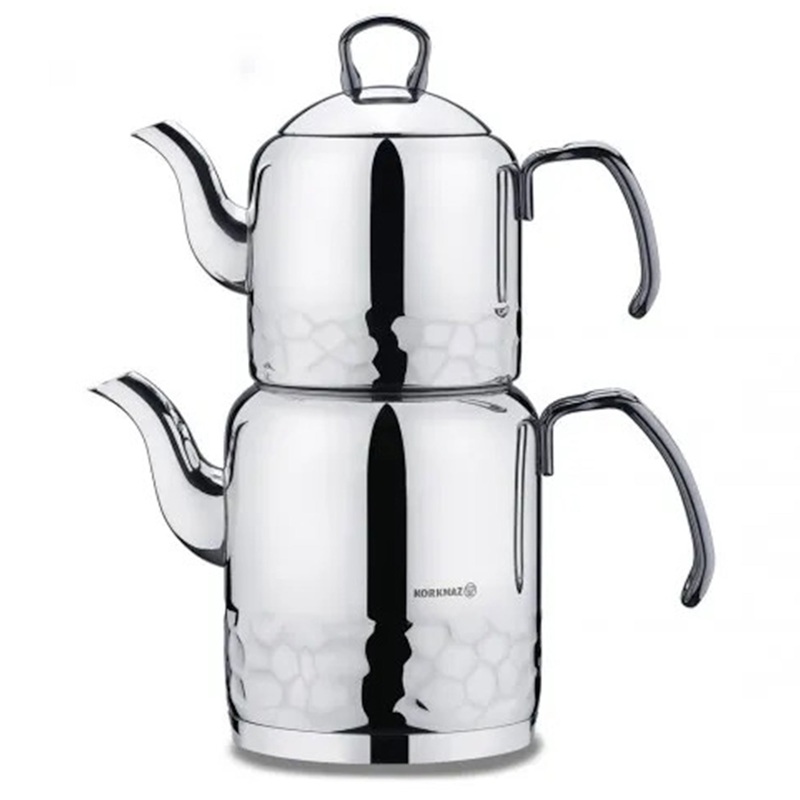 Korkmaz Erna A227 Turkish Double Teapot Set with Handles, 3.4 qt