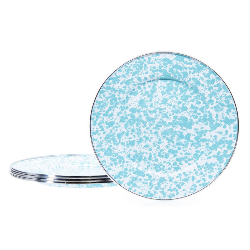 Sea Glass Swirl Dinner Plates – Set of 4