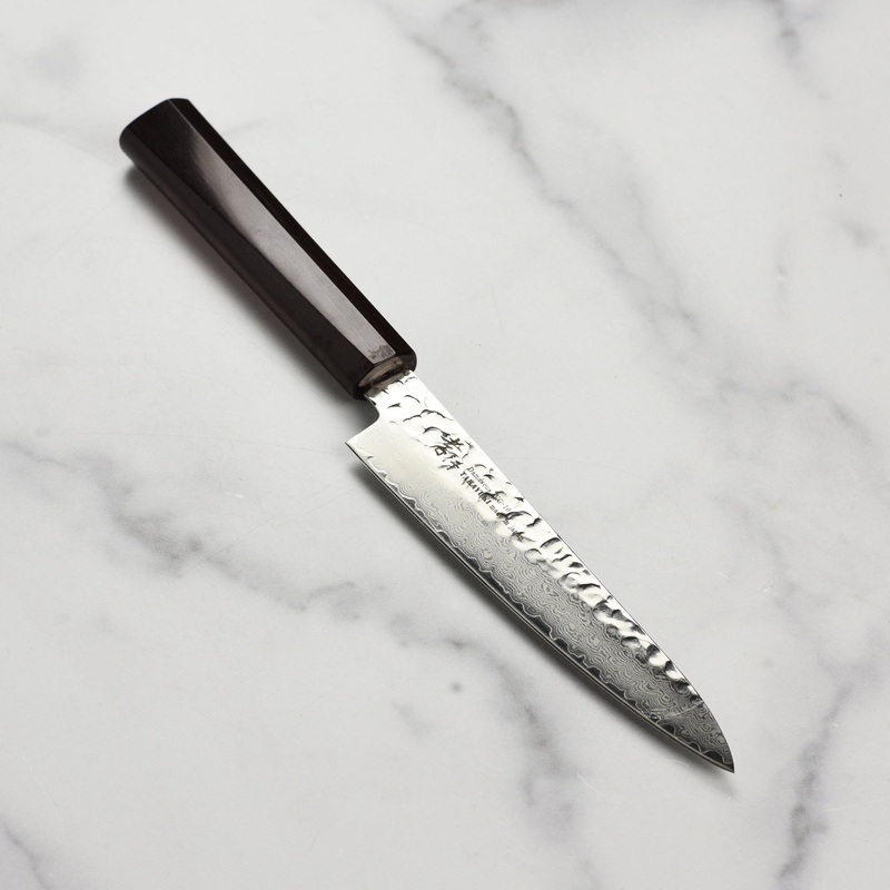 Takayuki Tsuchime Damascus 5.9″ Petty with Ebony Handle
