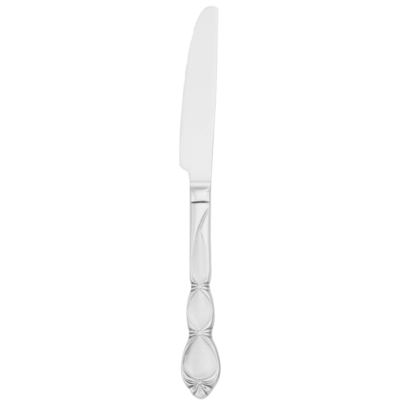 Walco 22451 Dramatique 9 7/8″ 18/10 Stainless Steel Extra Heavy Weight European Table Knife – 12/Pack