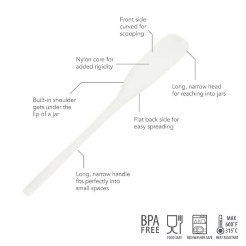 White Silicone Jar Scraper