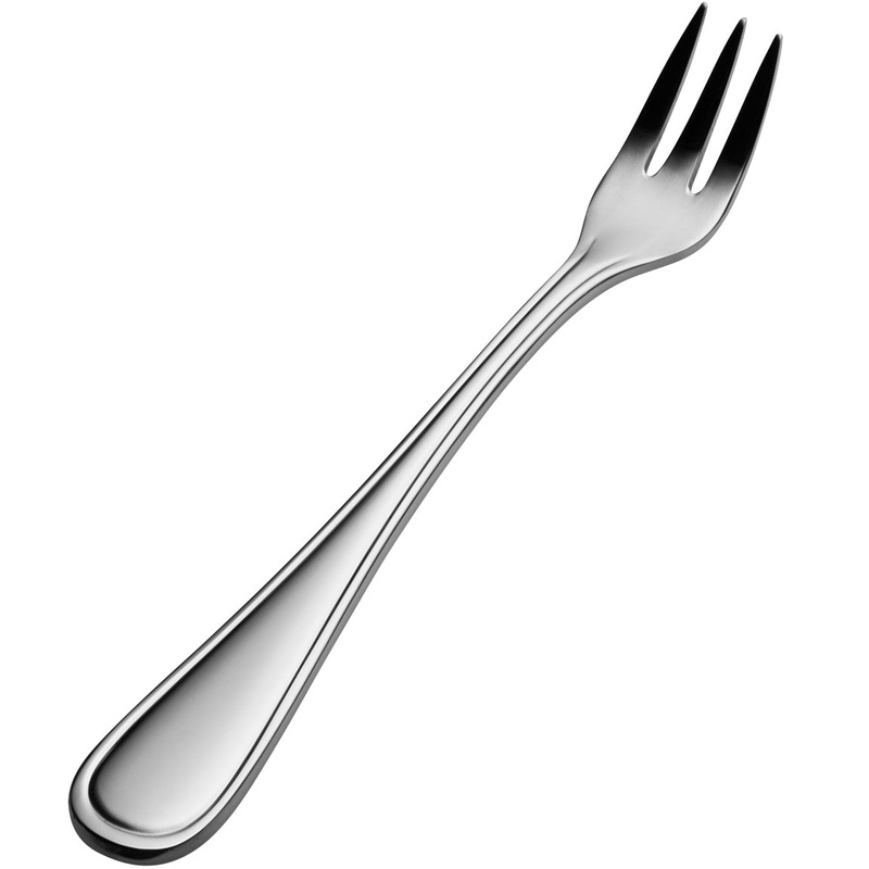 Bon Chef SBS308 Tuscany 5 1/2″ 18/0 Extra Heavy Weight Bonsteel Cocktail Fork – 12/Pack