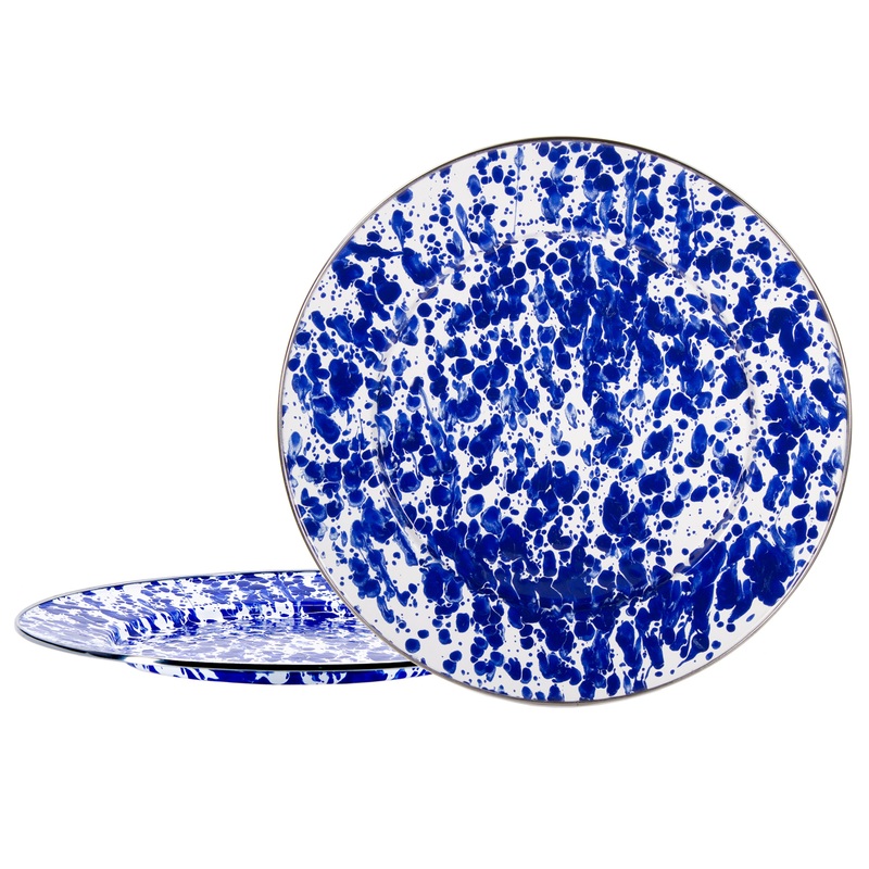 Cobalt Swirl Chargers, – Set of 2