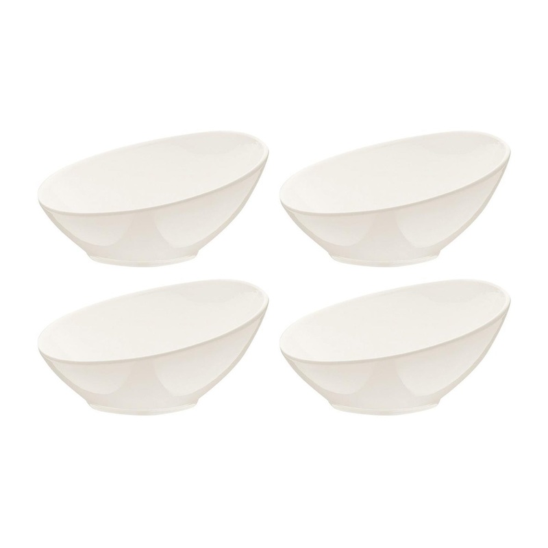 Gourmet dia.7.25″ h:3.25″ 15 oz. Round Warm White Porcelain Bowl (Set of 4)