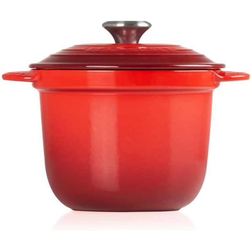 Le Creuset 2 1/4 Qt. Rice Pot w/Stainless Steel Knob & Stoneware Insert – Cerise