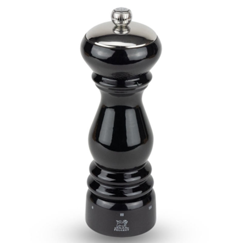 Peugeot Paris Icone U’Select Wood Pepper Mill Black Lacquered, 7-Inches