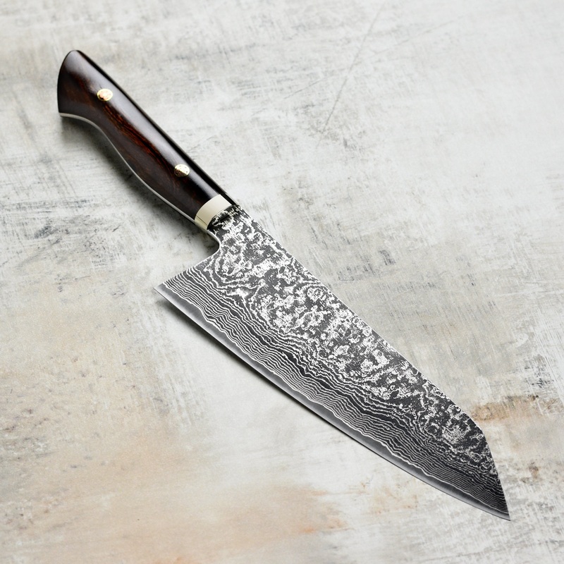 Shigeki Tanaka Hand-Forged R2 Damascus 7.7″ Extra Tall Kiritsuke Gyuto