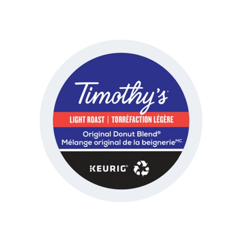 Timothy’s Original Donut Blend K-Cup Recyclable Pods (Box of 24)
