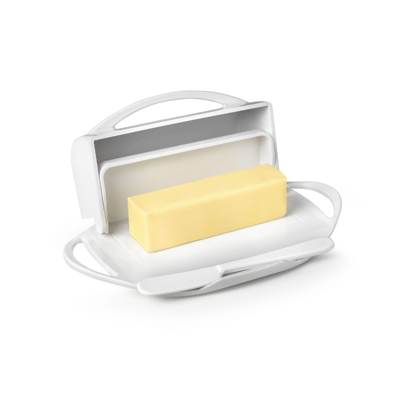 Butterie Flip-Top Butter Dish  White
