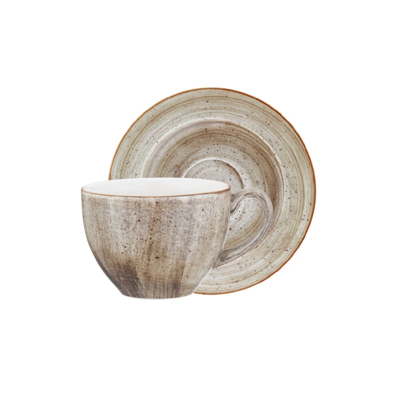 Terrain Bistro 7 oz. Coffee Cup+Saucer Set for 2