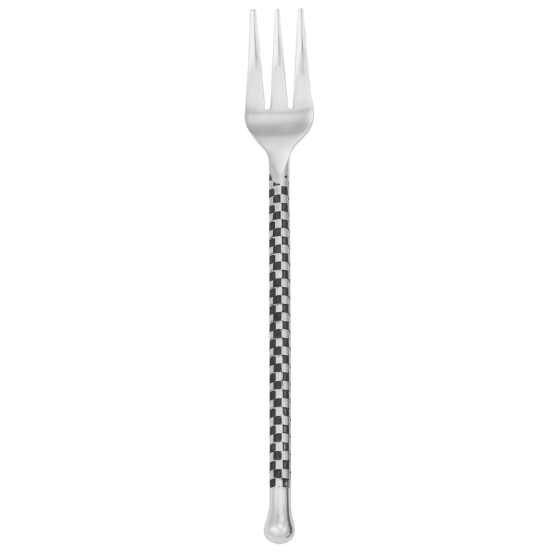 Walco CHAR15 Charred 6 1/4″ 18/10 Stainless Steel Extra Heavy Weight Cocktail Fork – 12/Pack