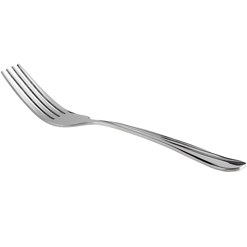 World Tableware Brandware 165 039 Cascade 7 7/8″ 18/0 Stainless Steel Heavy Weight European Dinner Fork – 12/Pack