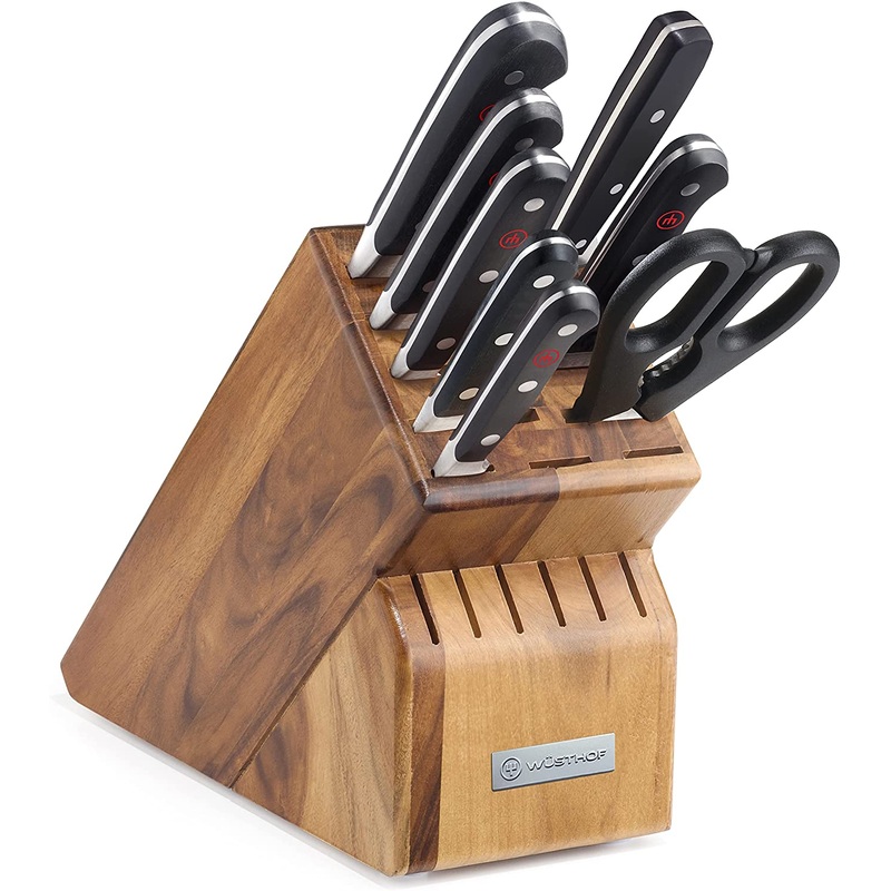 Wusthof Classic – 9 Pc. Knife Block Set, Acacia