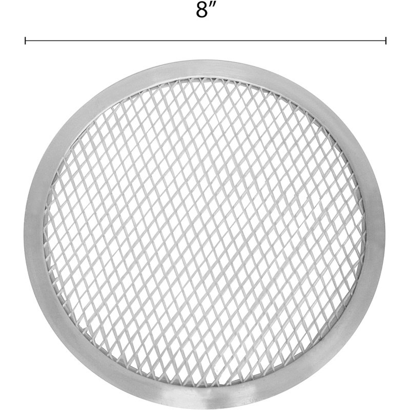 Aluminum Pizza Baking Screen Seamless Rim Set of 2- Bakeware Pizza Screen Round Pizza Pan Pizza Tray Round Baking Tray for Home Kitchen Pizzeria & Restaurants