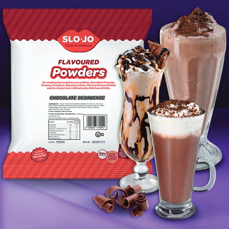 SloJo Chocolate Decadence Flavored Powder Mix – 1 kg Packet