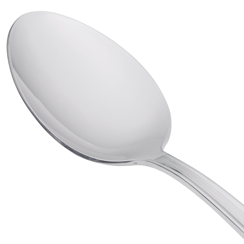 World Tableware 256 003 Cortland 8 1/8″ 18/0 Stainless Steel Heavy Weight Tablespoon / Serving Spoon – 12/Pack