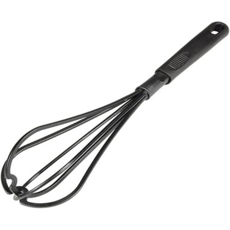 12 1/8 Nylon Whisk/Whisk High-Heat Nylon & Polypropylene Handle Black Color- Heat Resistant up to 410F for Whisking Beating Blending Beating Stirring Ingredients Mixing Sauces Whisk