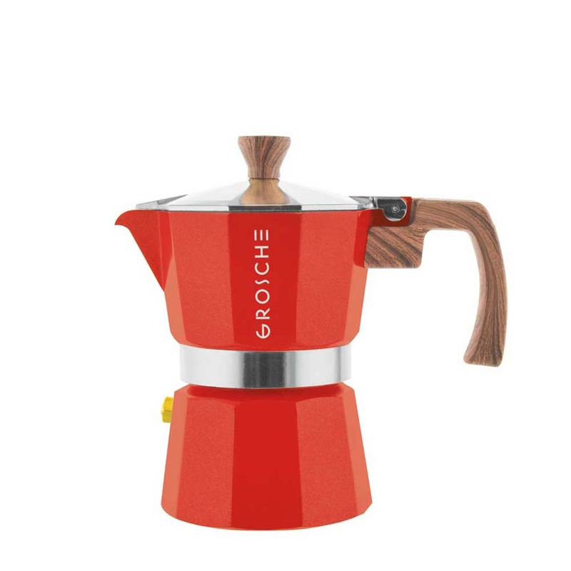 Grosche Milano Espresso Maker Red – 3 Cup