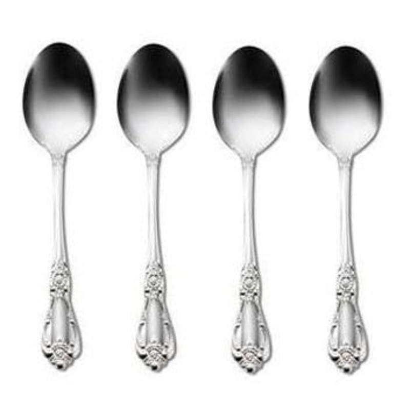 Oneida Vanessa Set of 4 Dinner / Oval Bowl Soup Spoons 18/8 Stainless 6 7/8″