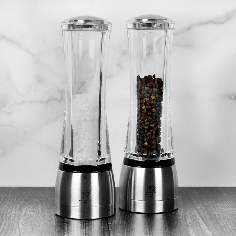 Peugeot Daman 8″ u’Select Acrylic & Stainless Steel Salt & Pepper Mill Set