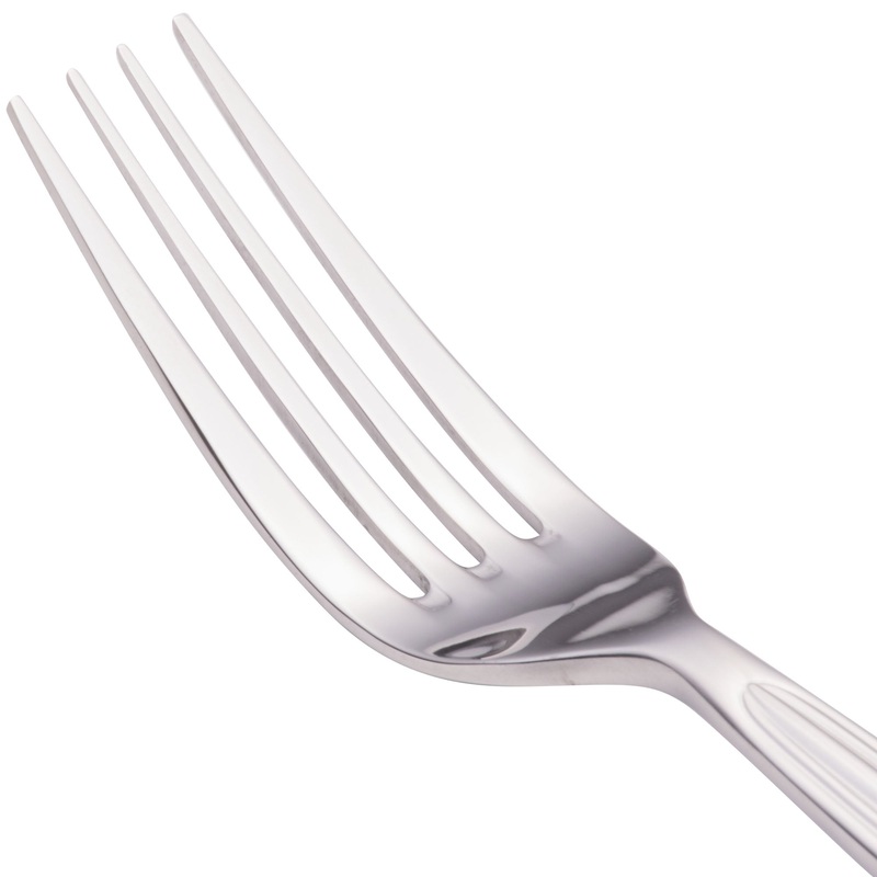 Walco 40051 Maremma 8 1/2″ 18/0 Stainless Steel Heavy Weight European Table Fork – 12/Pack