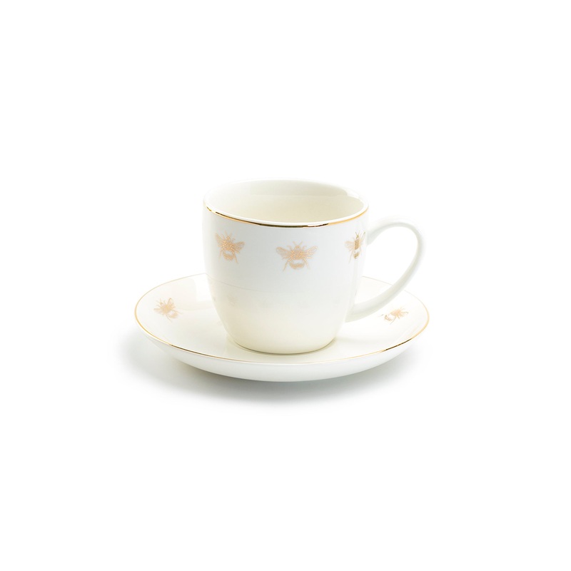 Gold Bee Fine Porcelain Cup and Saucer