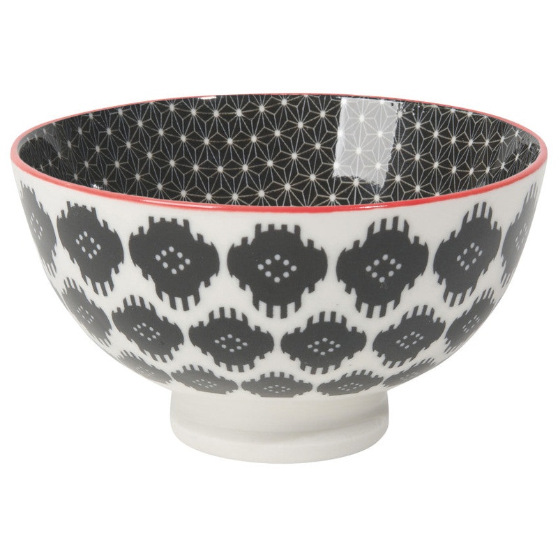 Now Designs 4″ Stamped Bowl – Black Ikat