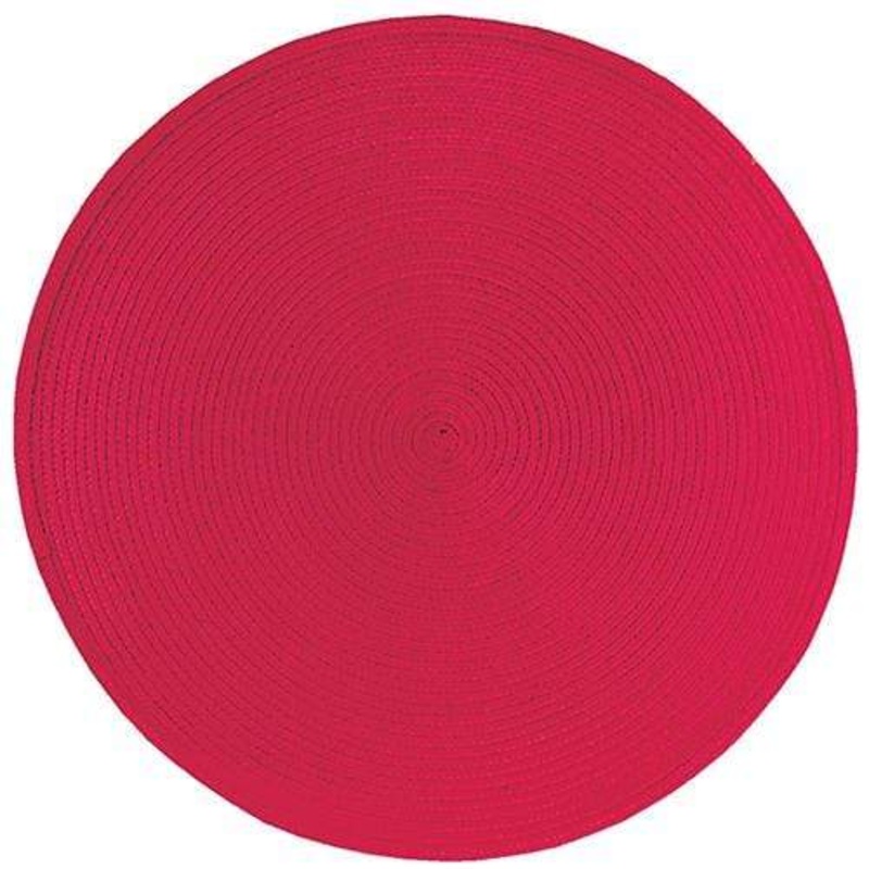 Ritz 15in Round Placemat – Cherry Red