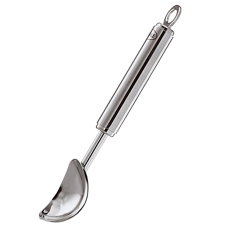 Rosle Stainless Steel Ice Cream Scoop  Heavy-Duty Round Handle Scoop for Hard or Soft Ice Cream
