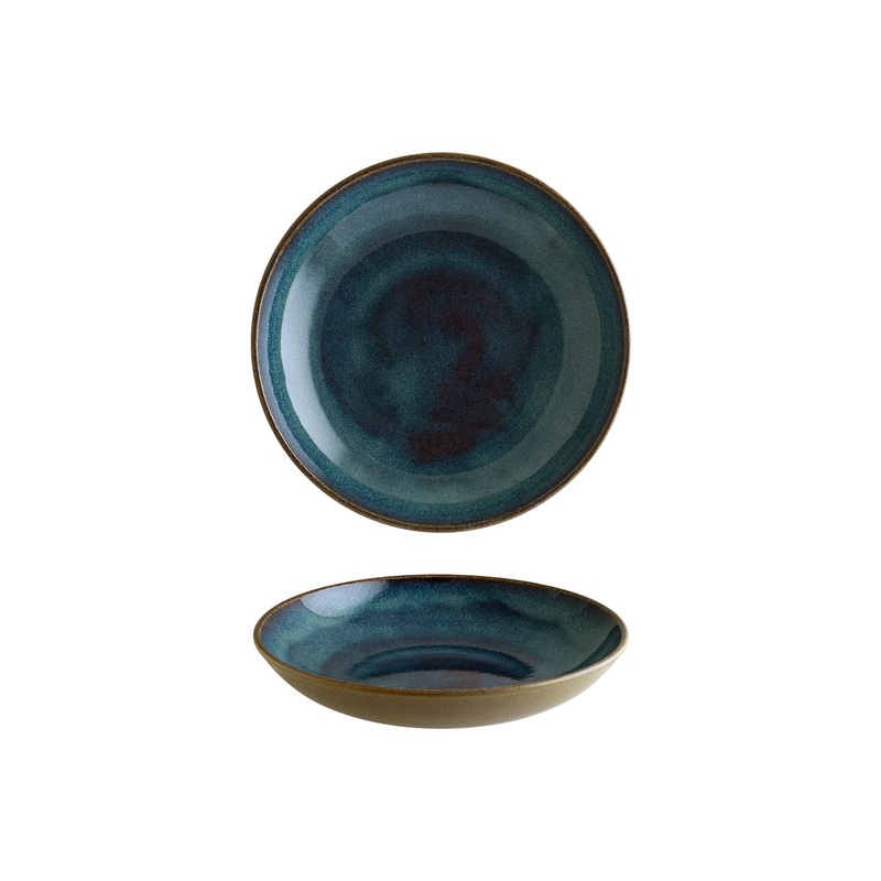 Sphere Ocean dia.9″ h:2″ 34 oz. Round Blue Porcelain Bowl