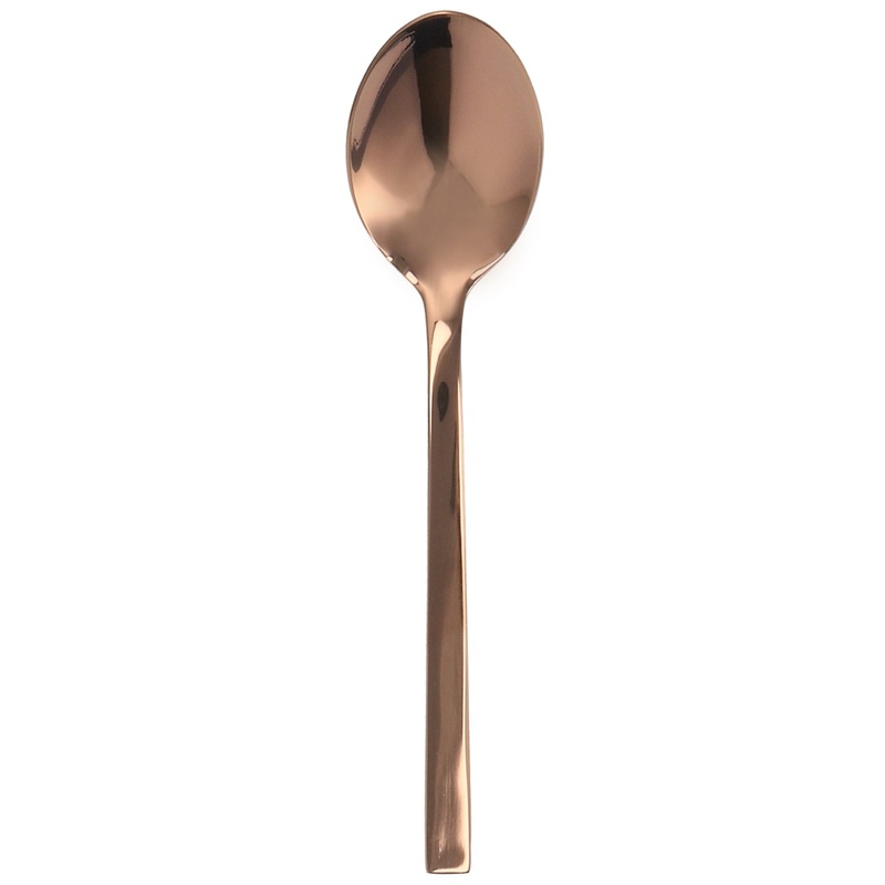 Walco RG0907 Semi 7 1/4″ 18/10 Rose Gold Stainless Steel Extra Heavy Weight Dessert Spoon – 12/Pack