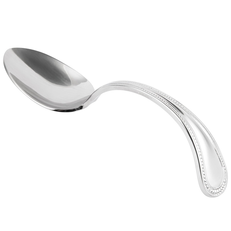 Bon Chef STS1003 18/10 Stainless Steel Extra Heavy Sombrero Soup/Dessert Tasting Spoon – 12/Pack