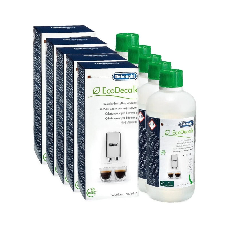 DeLonghi EcoDecalk Descaling Solution 500ml (16.9 oz)(5 Pack)