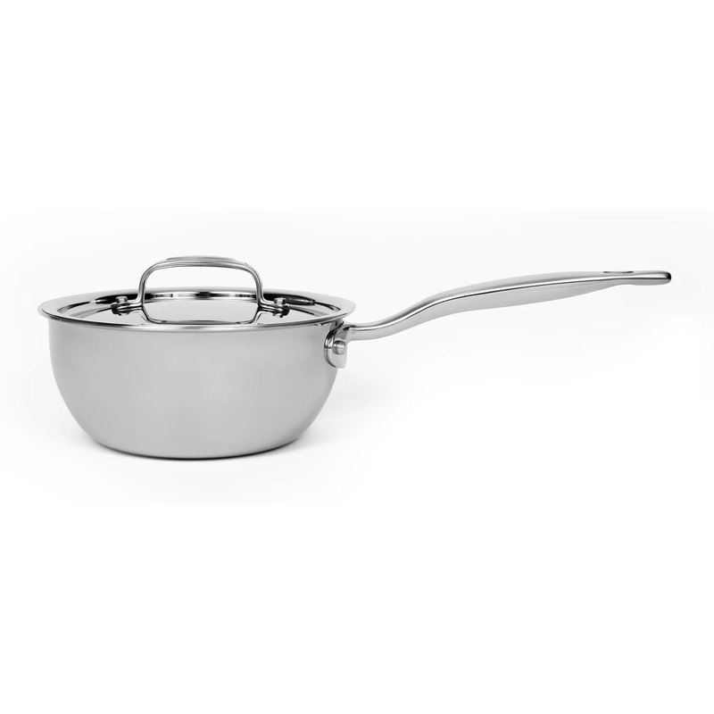 Heritage Steel 2 Qt Saucier with Lid 5 ply