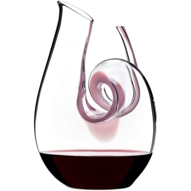 Riedel Curly Mini Pink Cyrstaline 24 oz. Decanter