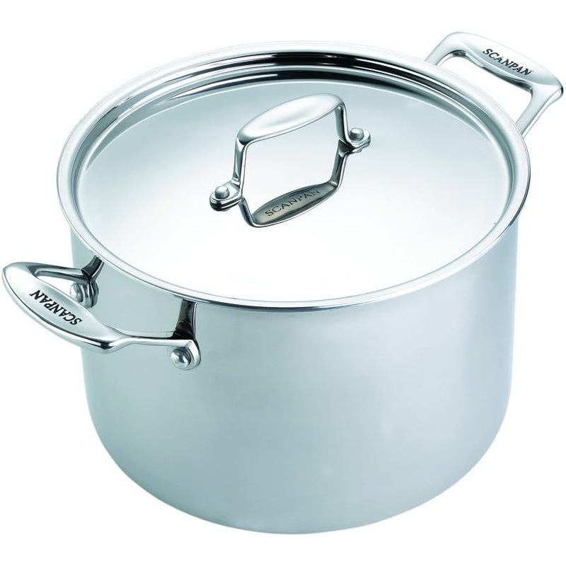 Scanpan Fusion 5 – 8 Qt. Covered Stainless Stock Pot