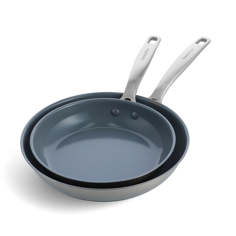 Treviso Ceramic Nonstick Stainless Steel 9.5″ and 11″ Frypan Set