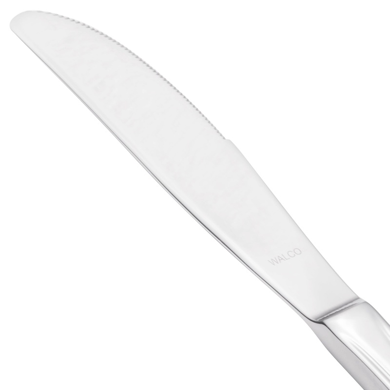 Walco 97451 Prim 9 1/4″ 18/10 Stainless Steel Extra Heavy Weight European Table Knife – 12/Pack
