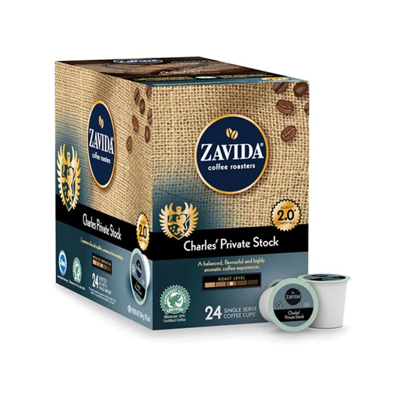 Zavida Charles’ Private Stock Single-Serve Coffee Pods (Box of 24)