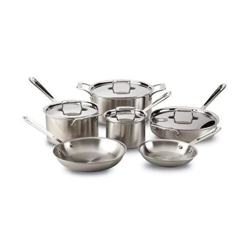 All-Clad D5 Brushed Stainless Steel 10 Piece Cookware Set