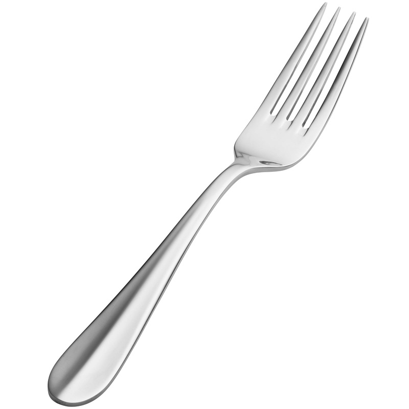 Bon Chef S105 Monroe 7 1/2″ 18/10 Stainless Steel Extra Heavy Dinner Fork – 12/Pack