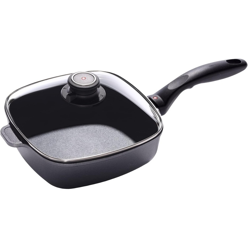 Swiss Diamond – 8″ x 8″ Induction Square Saut w/Glass Lid