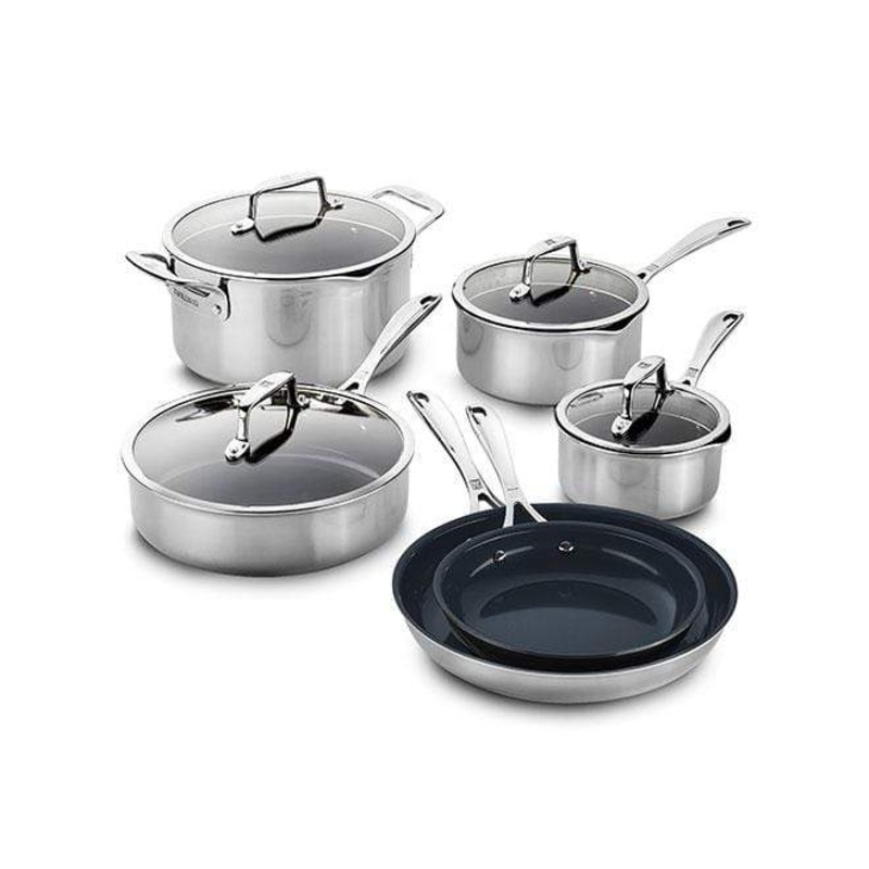 Zwilling Clad CFX 10 Piece Stainless Steel Ceramic Non-Stick Cookware Set