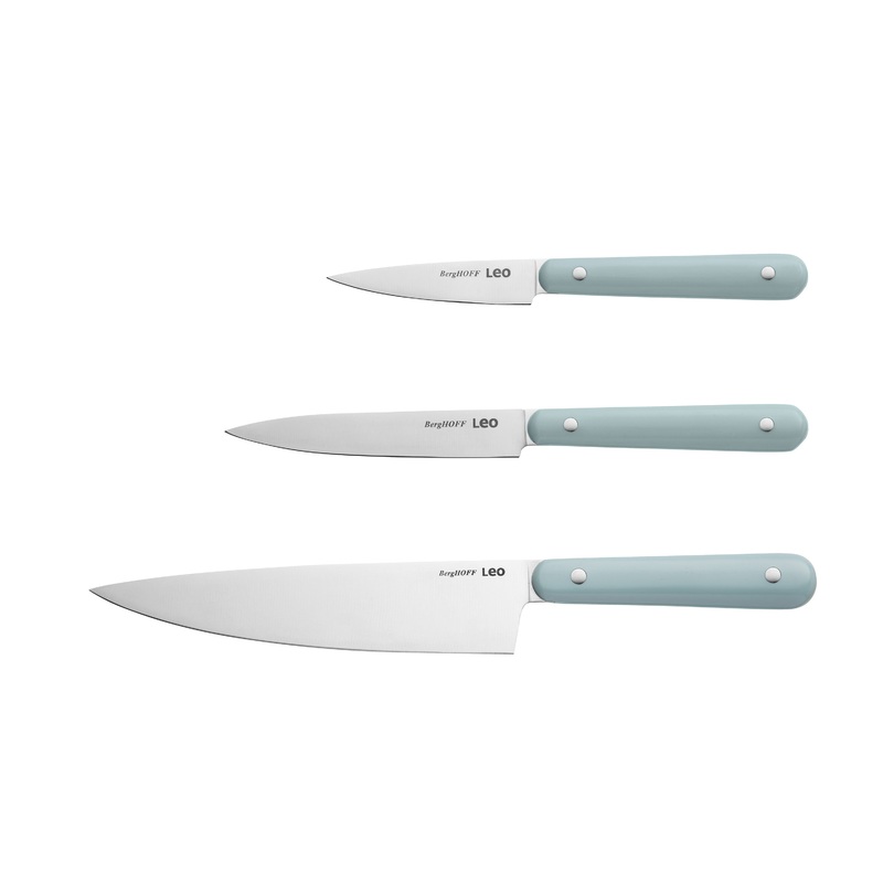 BergHOFF Leo Slate Stainless Steel 3Pc Starter Knife Set