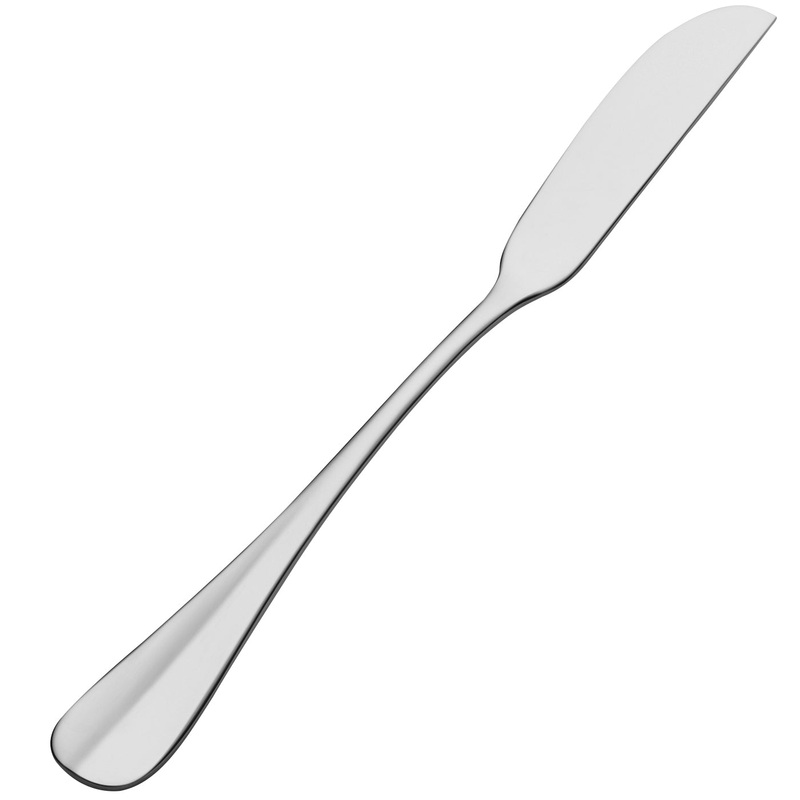 Bon Chef S1113 Chambers 6 5/8″ 18/10 Stainless Steel Butter Spreader – 12/Pack